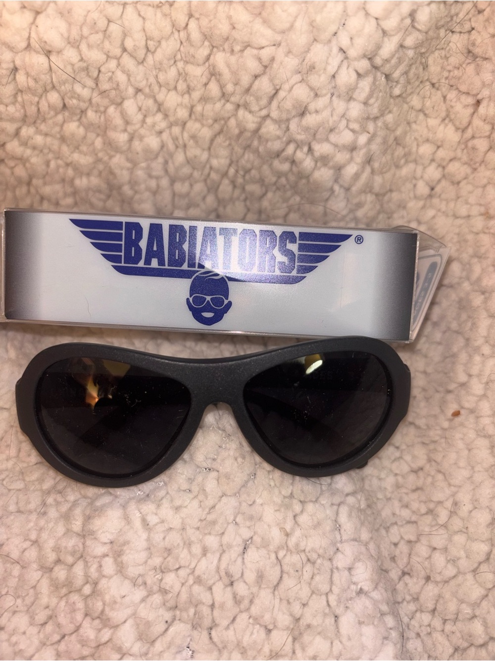 Babiators Aviator Black Ops Black Kids Sunglasses Ages 3-5 w/ Case